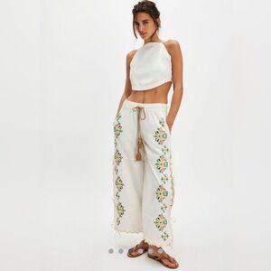 Free People Spring Breeze tie Pants